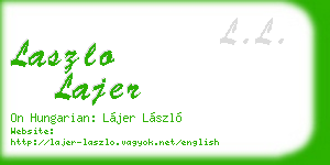 laszlo lajer business card
