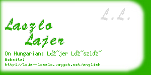 laszlo lajer business card